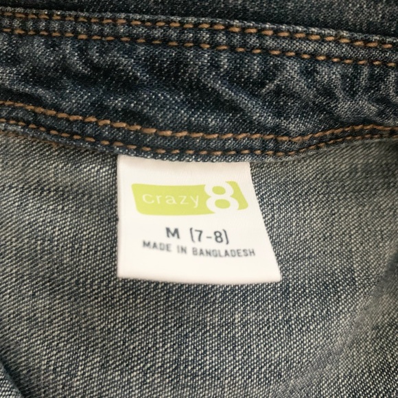 Crazy 8 | Long Sleeve Button Down Shirt Top Denim Blue Chambray M - Picture 10 of 10